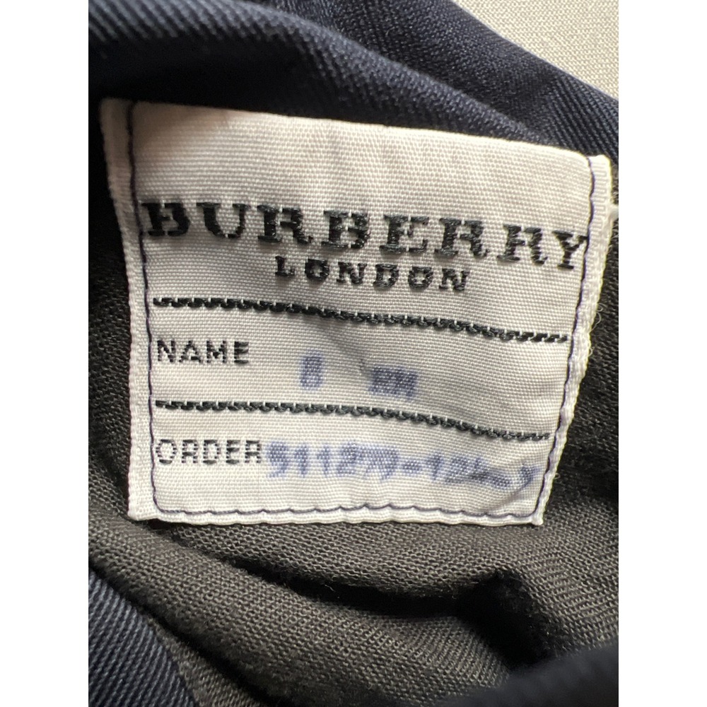 Burberry Trench Coat Women 4* Navy Blue Nova Check Belted Made In England - Picture 3 of 15